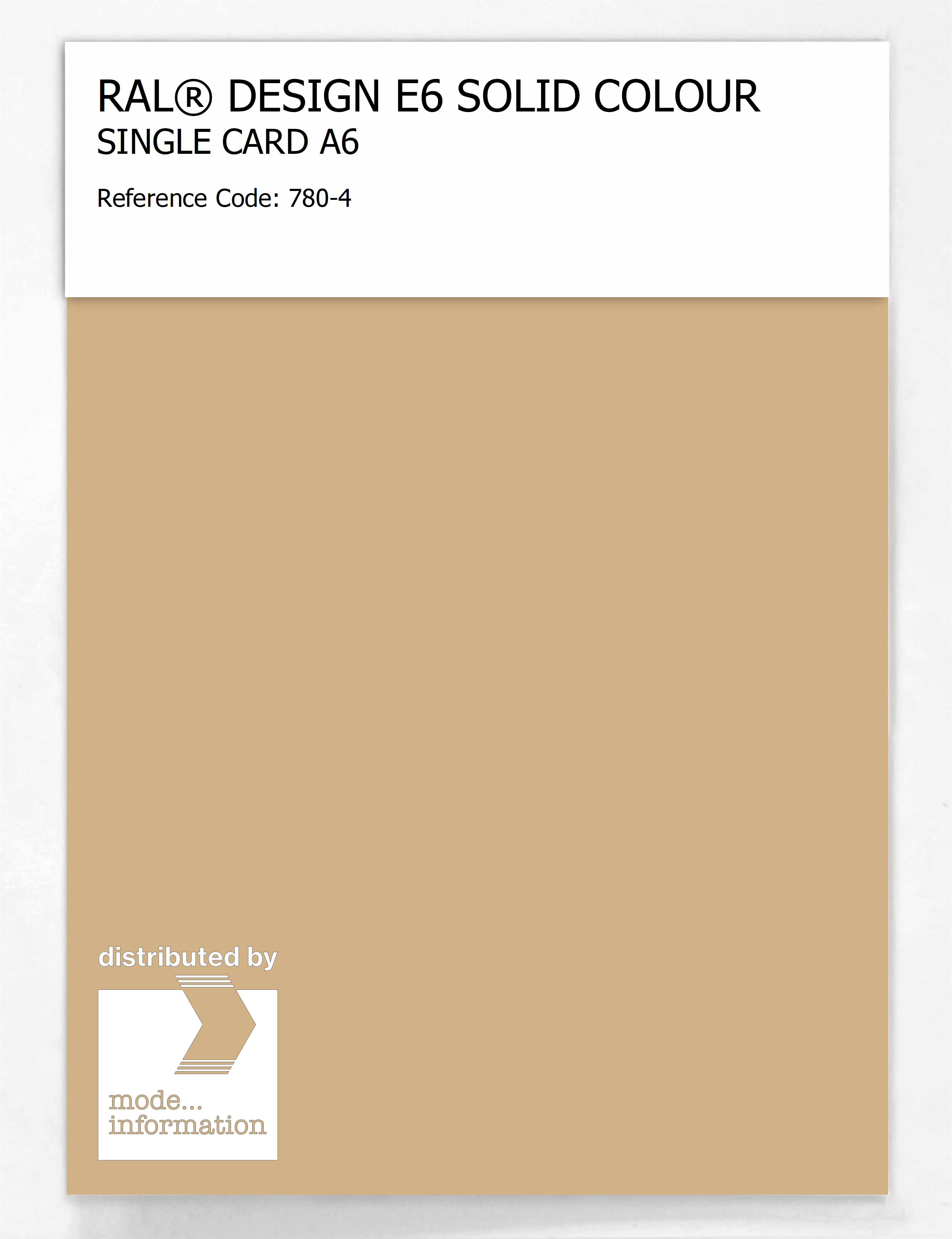 Product image 1 of the product “RAL® EFFECT E6 SINGLE SHEET 700 SERIES A6 780-4 ”