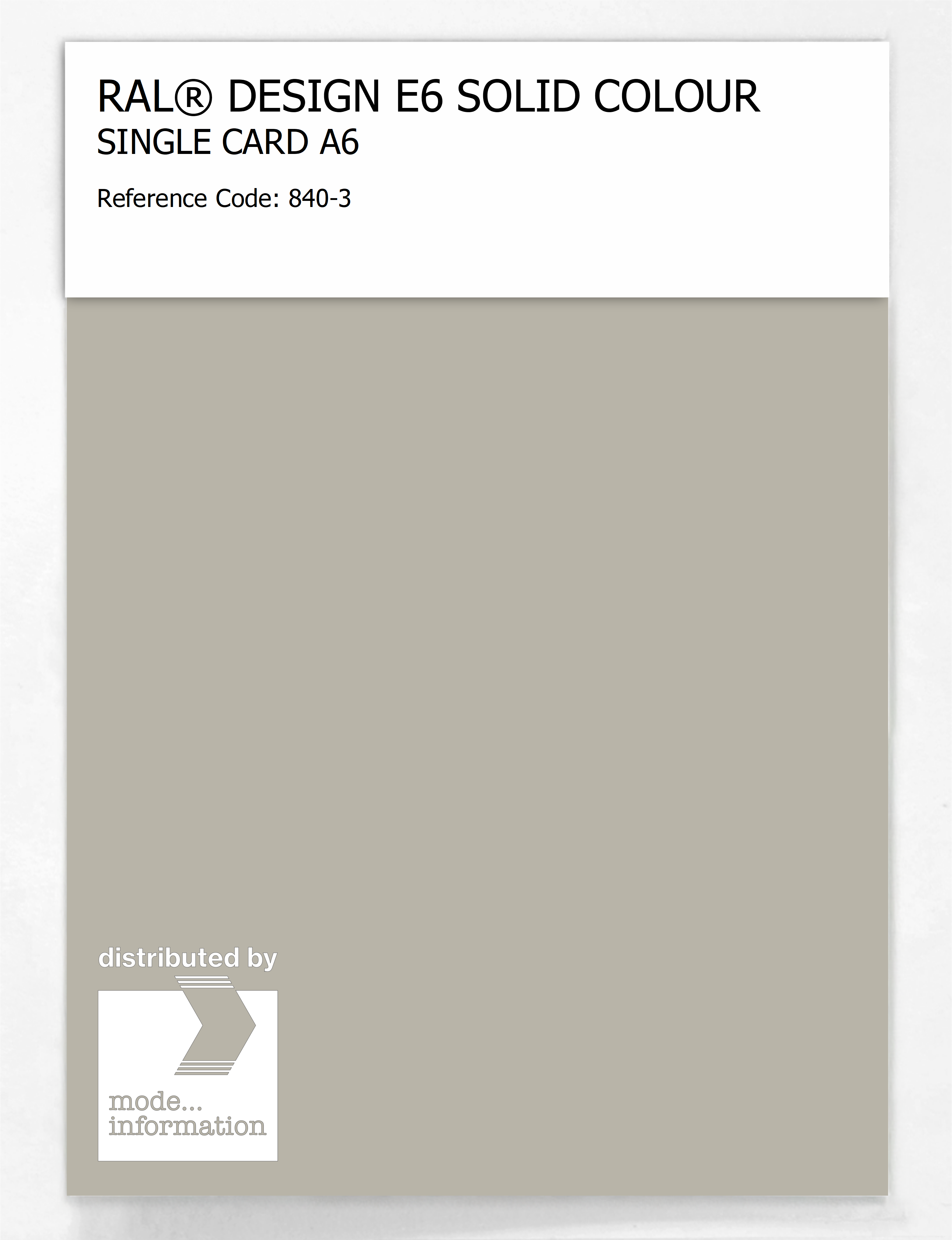 Product image 1 of the product “RAL® EFFECT E6 SINGLE SHEET 800 SERIES A6 840-3 ”