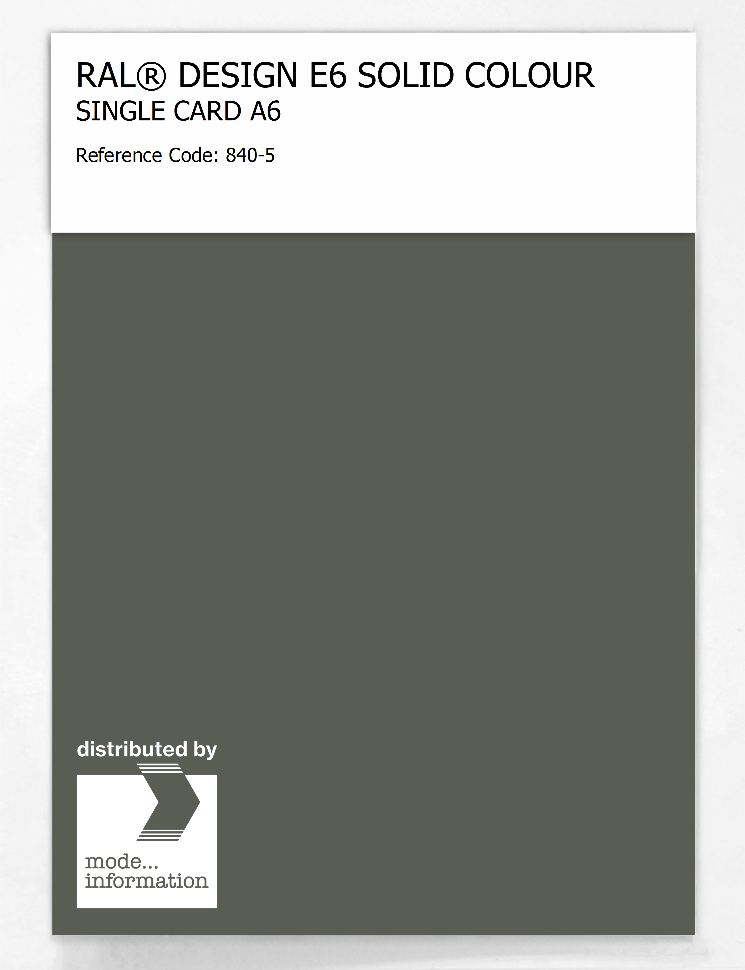 Product image 1 of the product “RAL® EFFECT E6 SINGLE SHEET 800 SERIES A6 840-5 ”