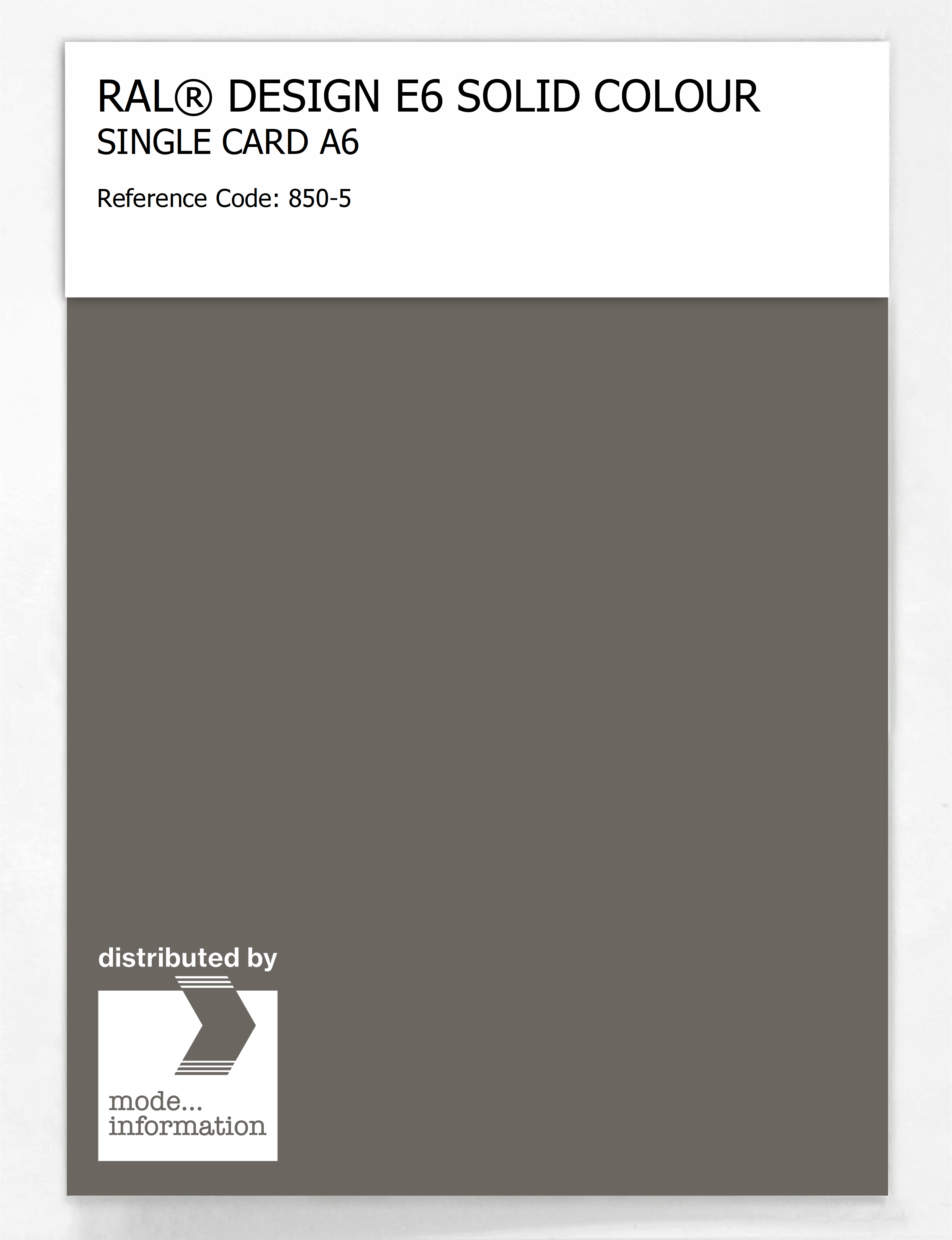 Product image 1 of the product “RAL® EFFECT E6 SINGLE SHEET 800 SERIES A6 850-5 ”