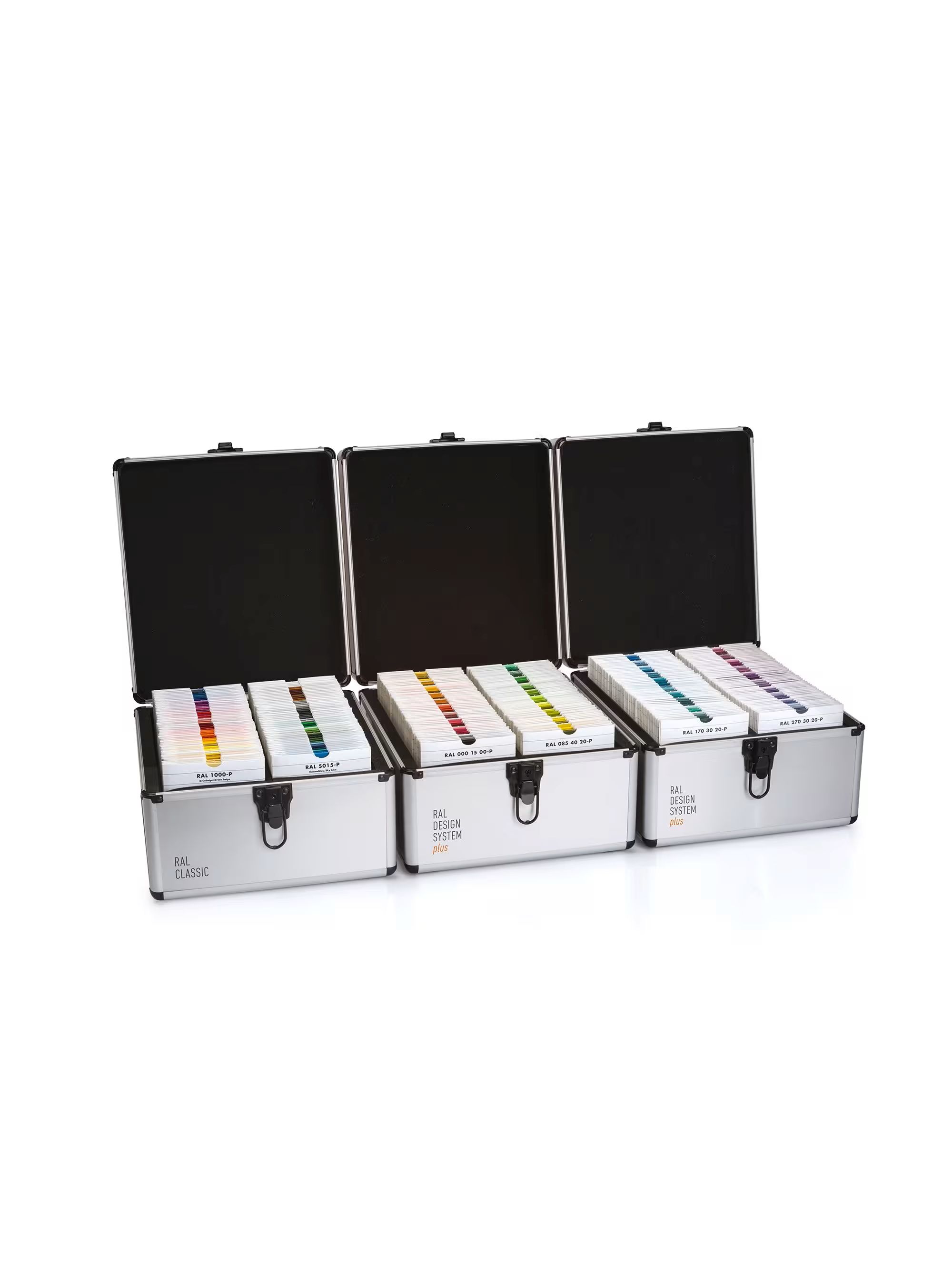 Product image 1 of the product “RAL P1 + P2 Set 300 plastic colour plates in three protective ”