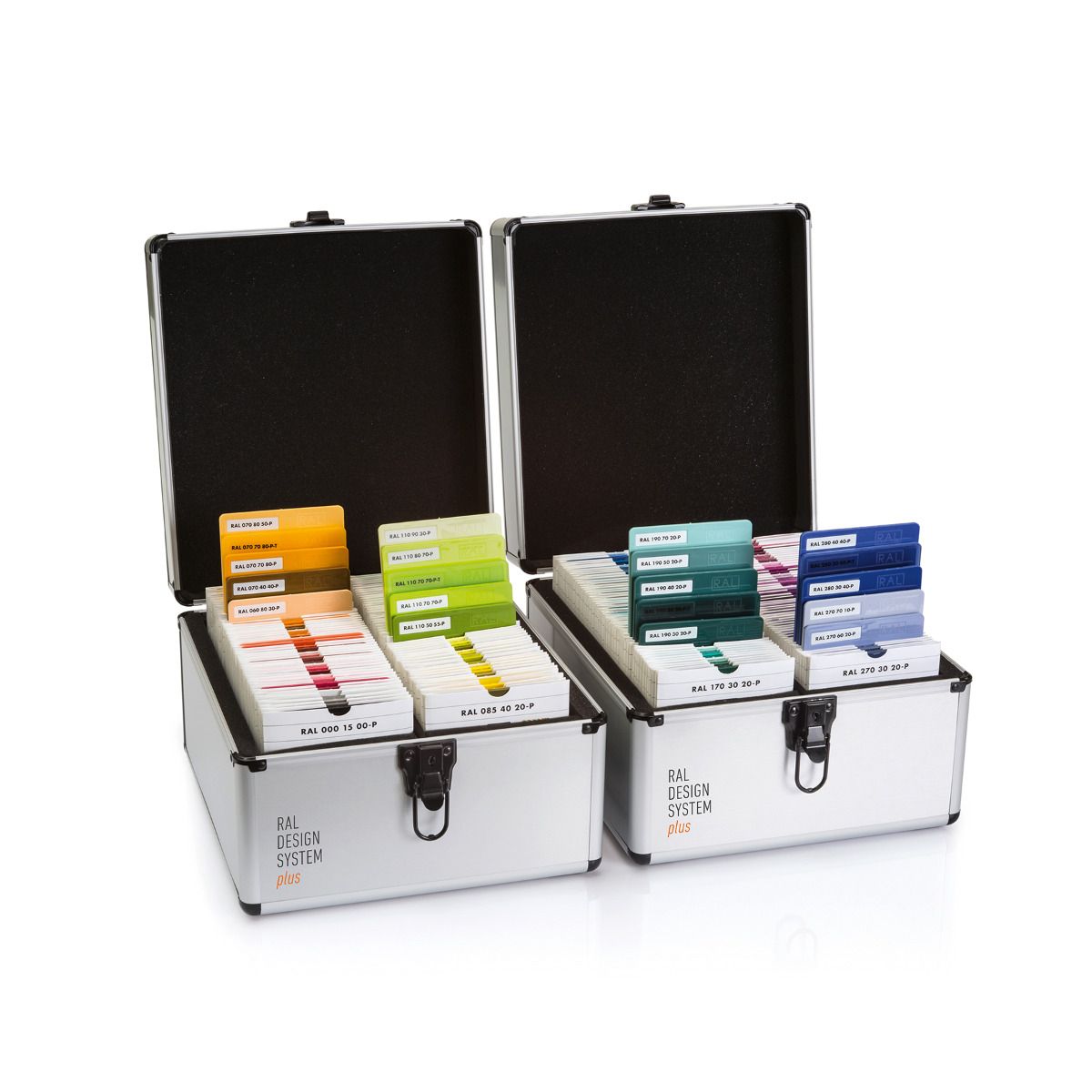 Artikelbild 1 des Artikels “RAL P2 Kunststoff-Farbmuster-Set | 200 RAL DESIGN SYSTEM plus Kunststoffplatten “