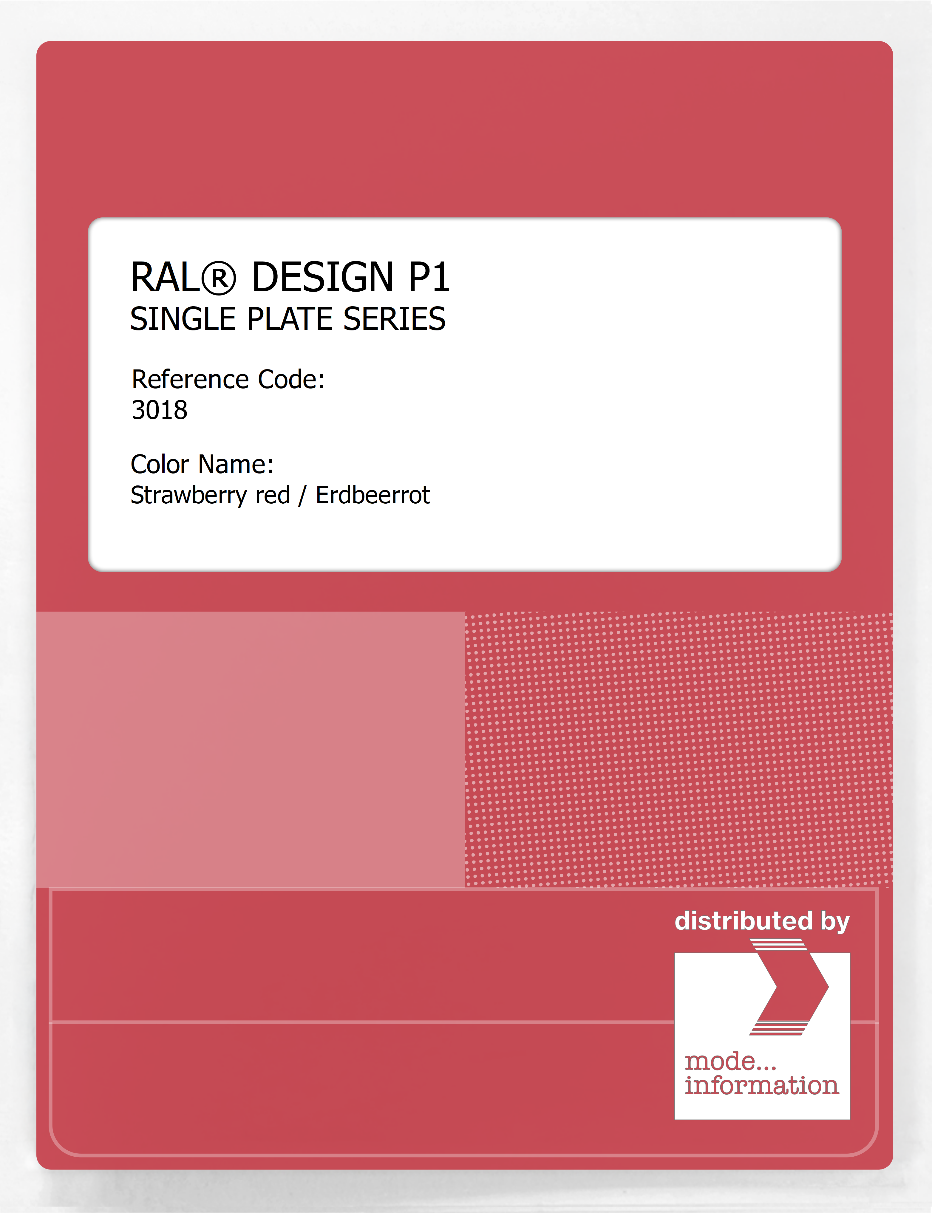 Artikelbild 1 des Artikels “RAL® PLASTICS P1 SINGLE PLATE 3000 SERIES 3018 Strawberry red / Erdbeerrot “