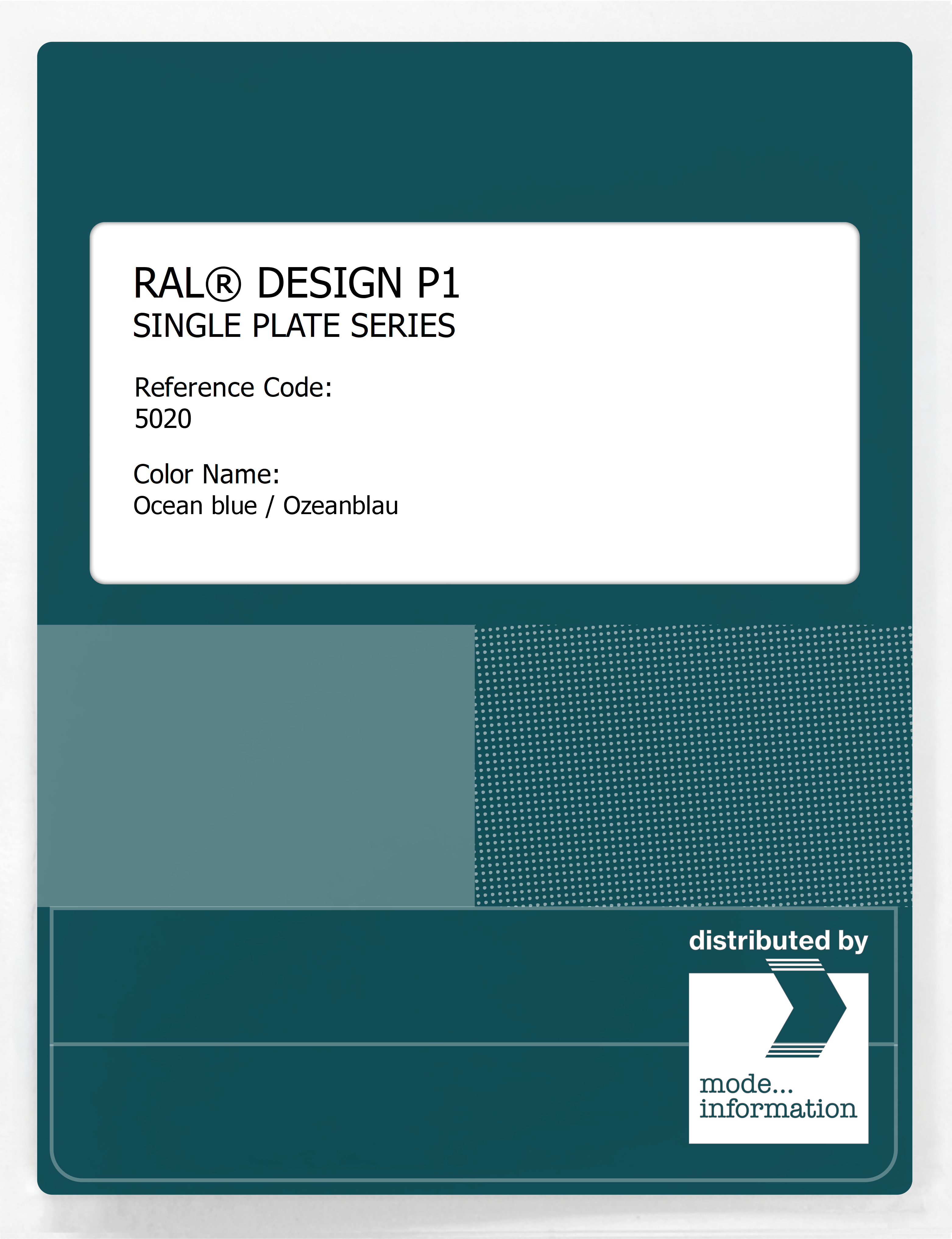Artikelbild 1 des Artikels “RAL® PLASTICS P1 SINGLE PLATE 5000 SERIES 5020 Ocean blue / Ozeanblau “