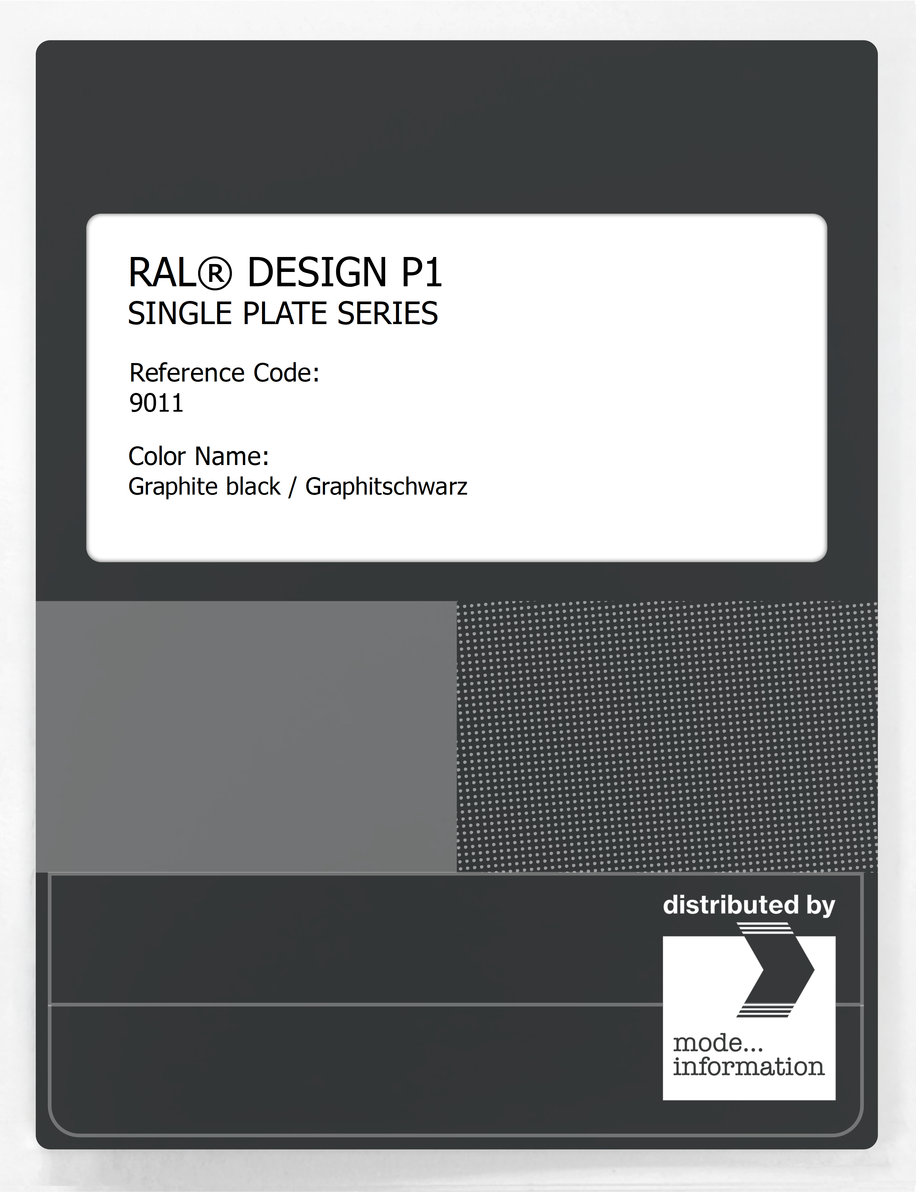 Artikelbild 1 des Artikels “RAL® PLASTICS P1 SINGLE PLATE 9000 SERIES 9011 Graphite black / Graphitschwarz “