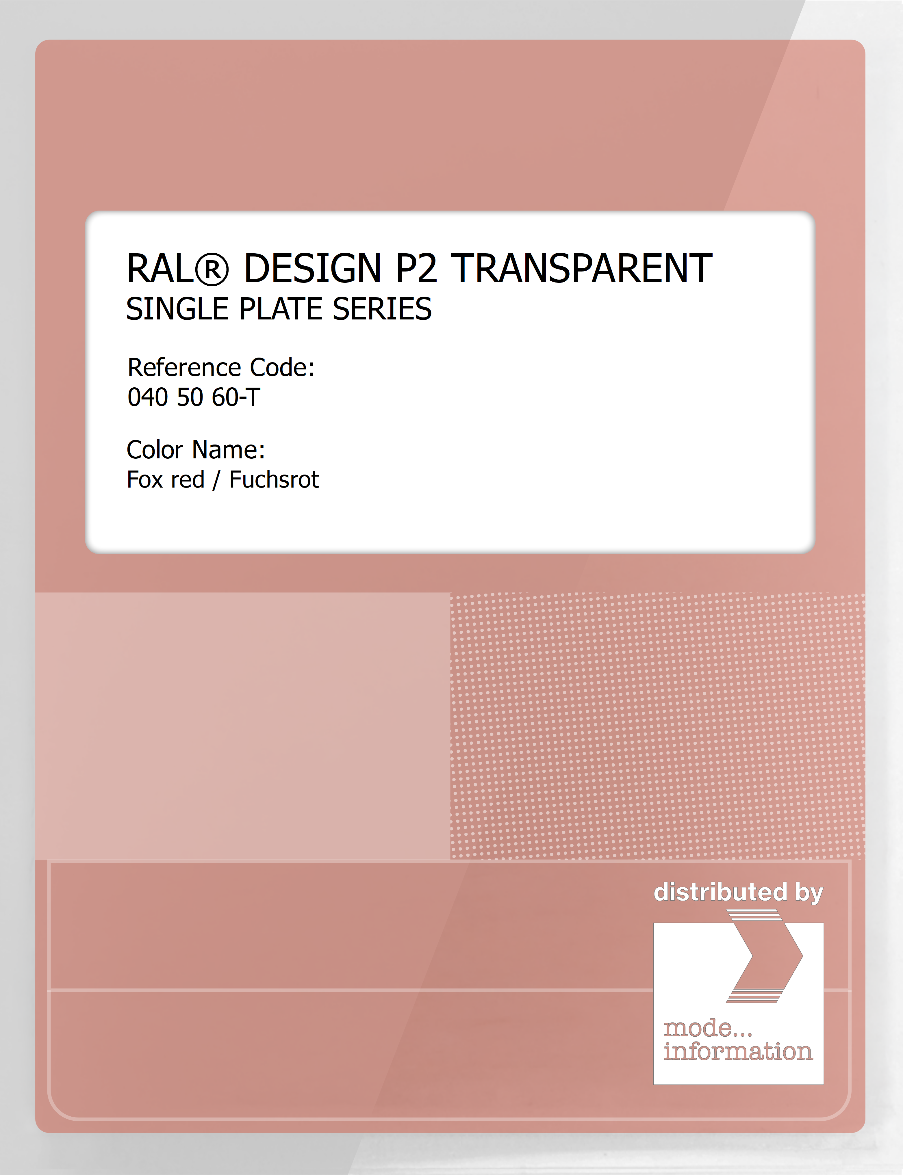 Artikelbild 1 des Artikels “RAL® PLASTICS P2 OPAQUE SINGLE PLATE 040 50 60 TRANSPARENT Fox red / Fuchsrot “