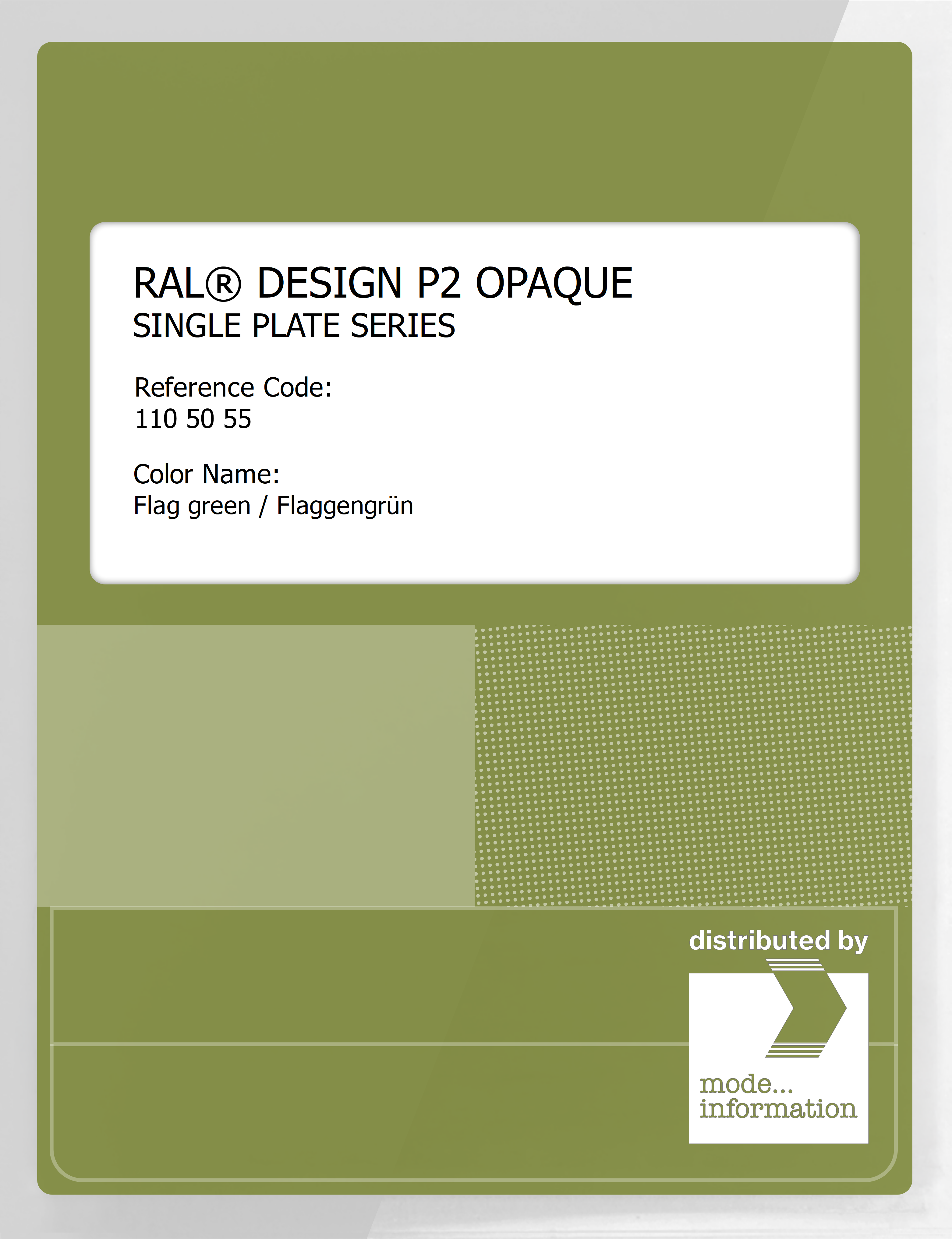 Artikelbild 1 des Artikels “RAL® PLASTICS P2 OPAQUE SINGLE PLATE 110 50 55 Flag green / Flaggengrün “