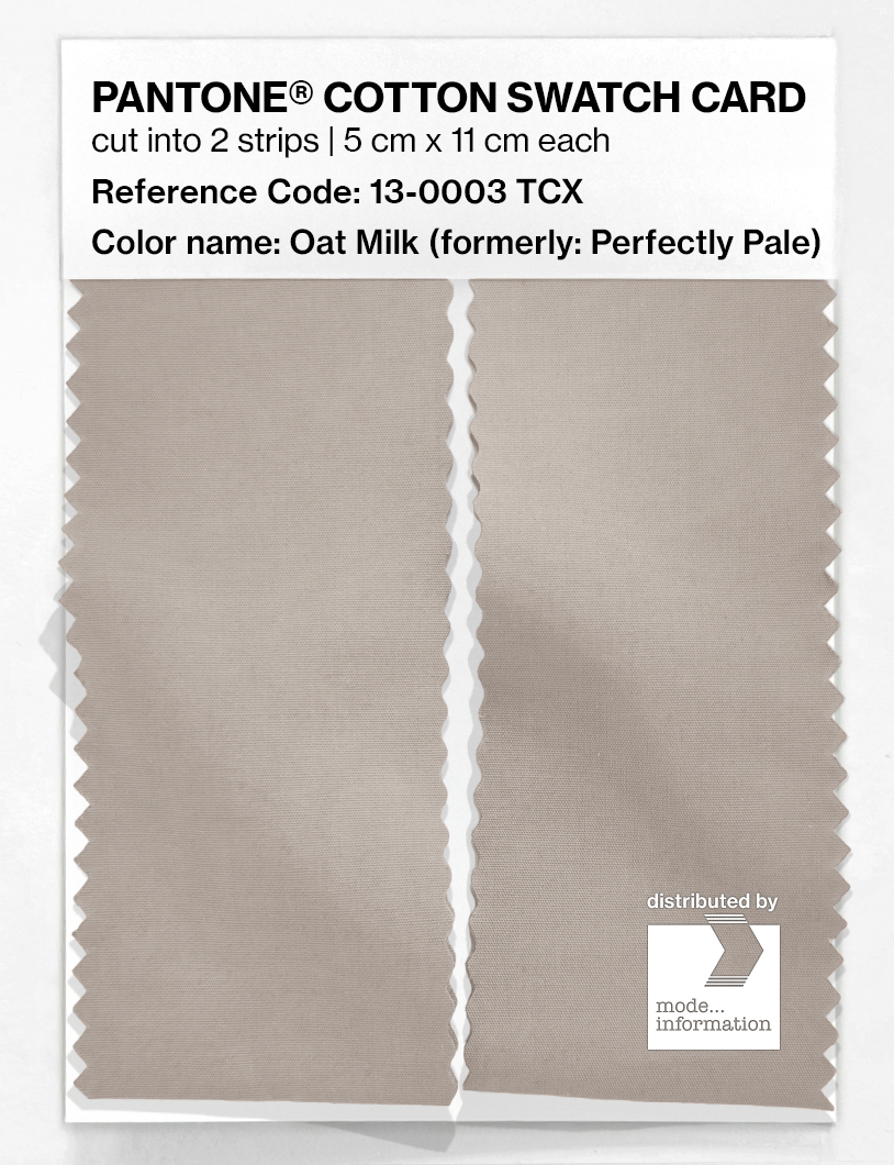Product image 2 of the product “PANTONE® COTTON SWATCH CARD 13-0003 TCX Oat Milk ”