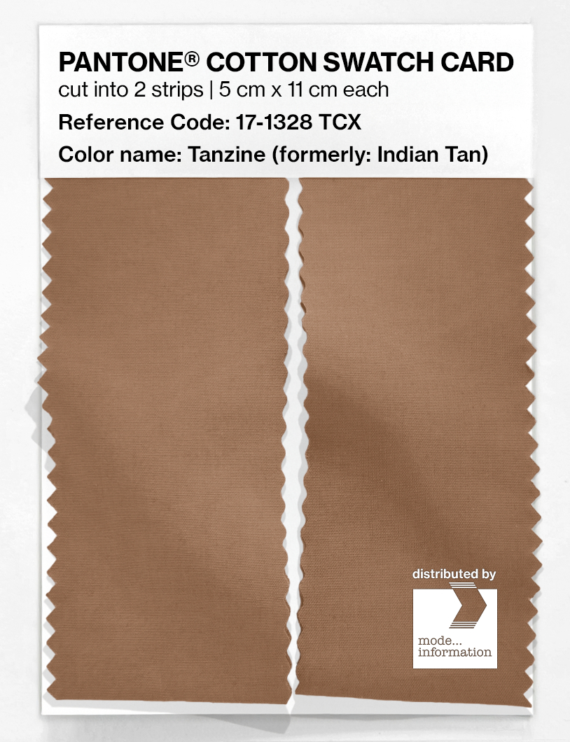 Product image 2 of the product “PANTONE® COTTON SWATCH CARD 17-1328 TCX Tanzine ”