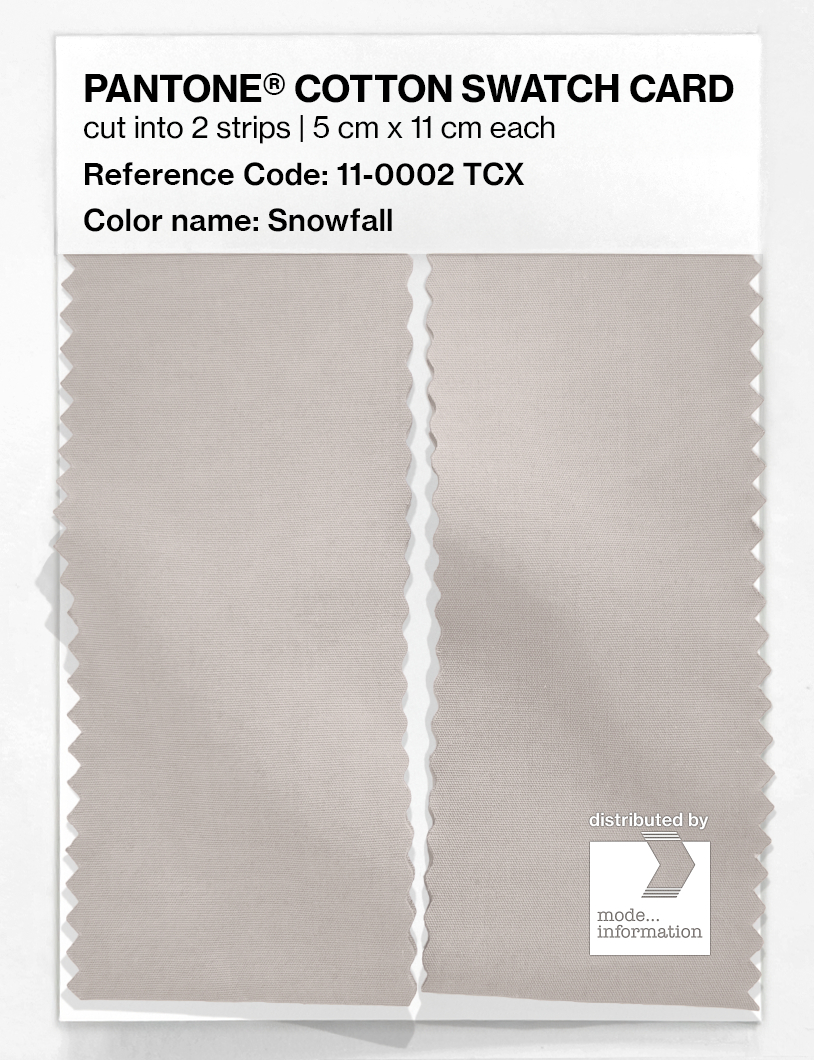 Product image 2 of the product “PANTONE® COTTON SWATCH CARD 11-0002 TCX Snowfall ”