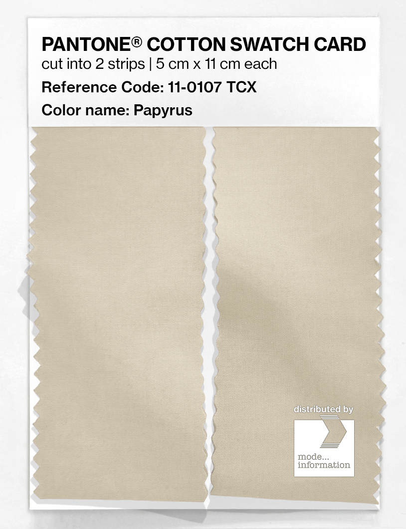 Product image 2 of the product “PANTONE® COTTON SWATCH CARD 11-0107 TCX Papyrus ”