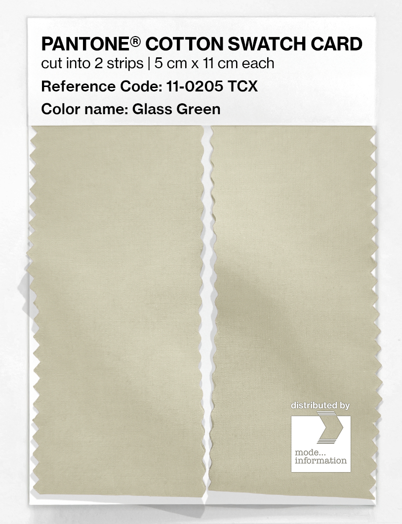 Product image 2 of the product “PANTONE® COTTON SWATCH CARD 11-0205 TCX Glass Green ”