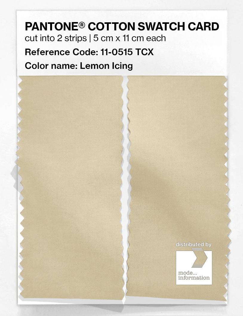 Product image 2 of the product “PANTONE® COTTON SWATCH CARD 11-0515 TCX Lemon Icing ”