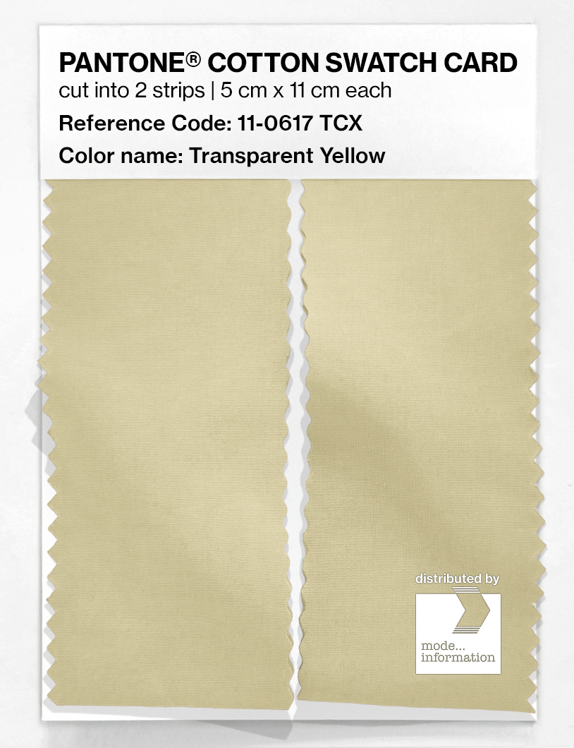 Product image 2 of the product “PANTONE® COTTON SWATCH CARD 11-0617 TCX Transparent Yellow ”