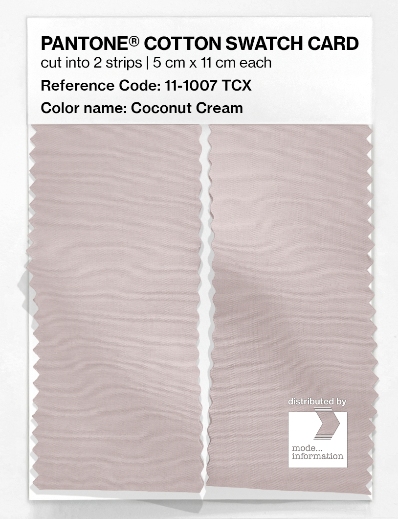 Product image 2 of the product “PANTONE® COTTON SWATCH CARD 11-1007 TCX Coconut Cream ”