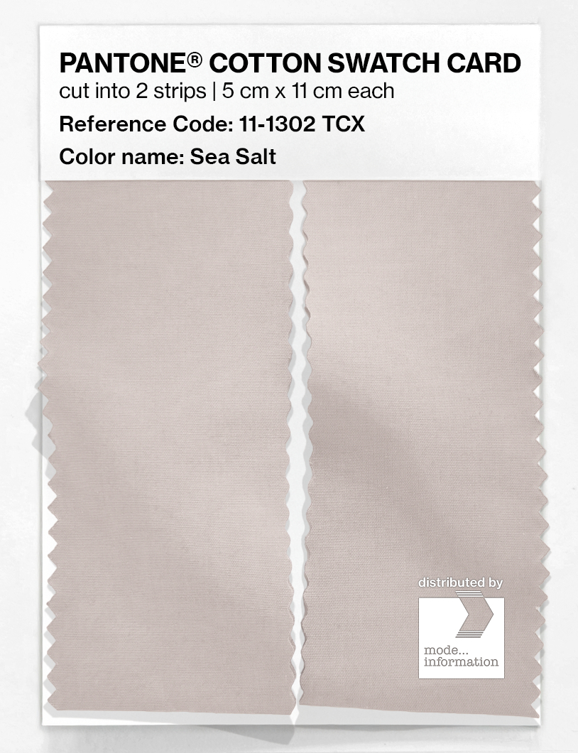 Product image 2 of the product “PANTONE® COTTON SWATCH CARD 11-1302 TCX Sea Salt ”
