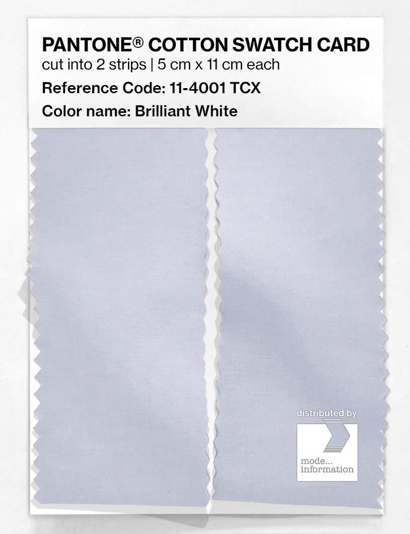 Product image 2 of the product “PANTONE® COTTON SWATCH CARD 11-4001 TCX Brilliant White ”