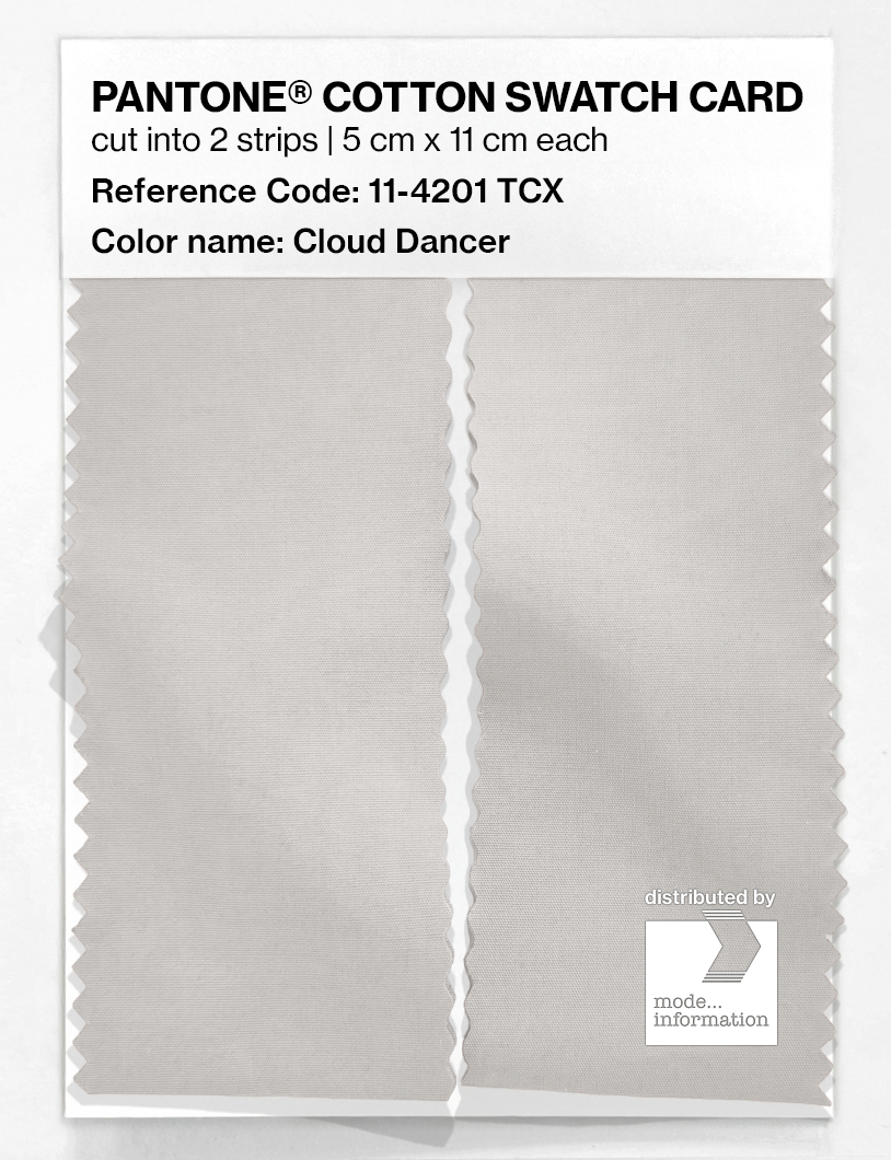 Product image 2 of the product “PANTONE® COTTON SWATCH CARD 11-4201 TCX Cloud Dancer ”