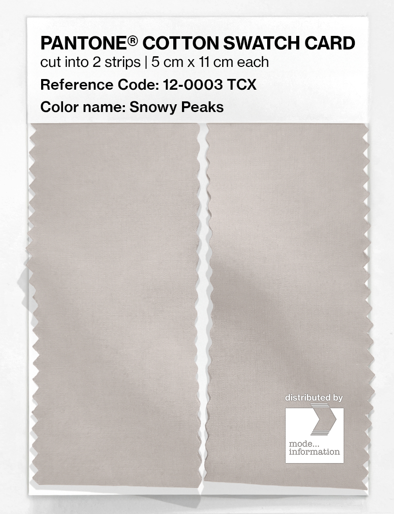 Artikelbild 2 des Artikels “PANTONE® COTTON SWATCH CARD 12-0003 TCX Snowy Peaks “