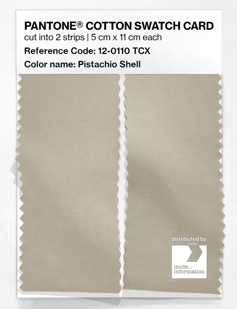 Product image 2 of the product “PANTONE® COTTON SWATCH CARD 12-0110 TCX Pistachio Shell ”