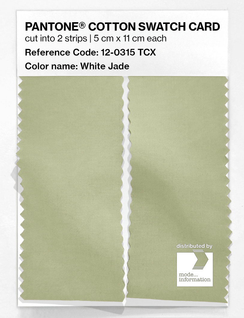Product image 2 of the product “PANTONE® COTTON SWATCH CARD 12-0315 TCX White Jade ”