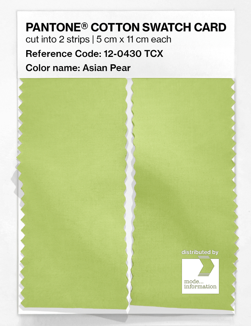 Product image 2 of the product “PANTONE® COTTON SWATCH CARD 12-0430 TCX Asian Pear ”