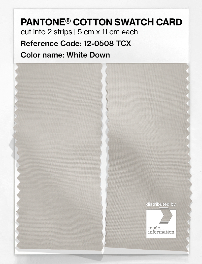 Product image 2 of the product “PANTONE® COTTON SWATCH CARD 12-0508 TCX White Down ”