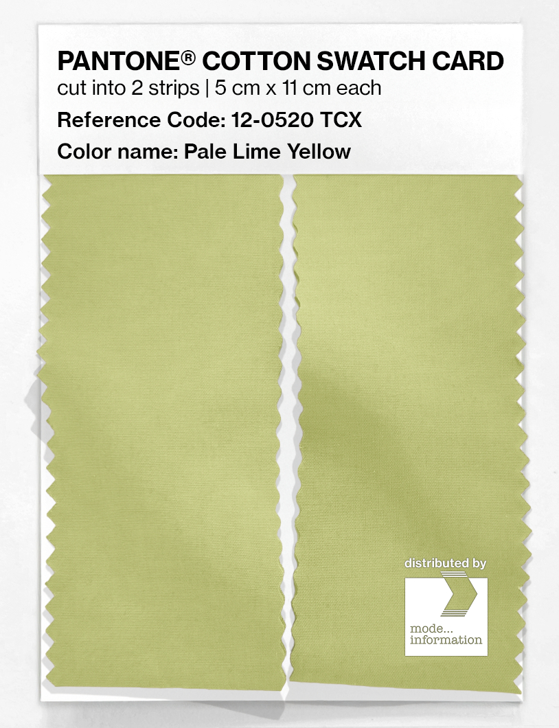 Artikelbild 2 des Artikels “PANTONE® COTTON SWATCH CARD 12-0520 TCX Pale Lime Yellow “