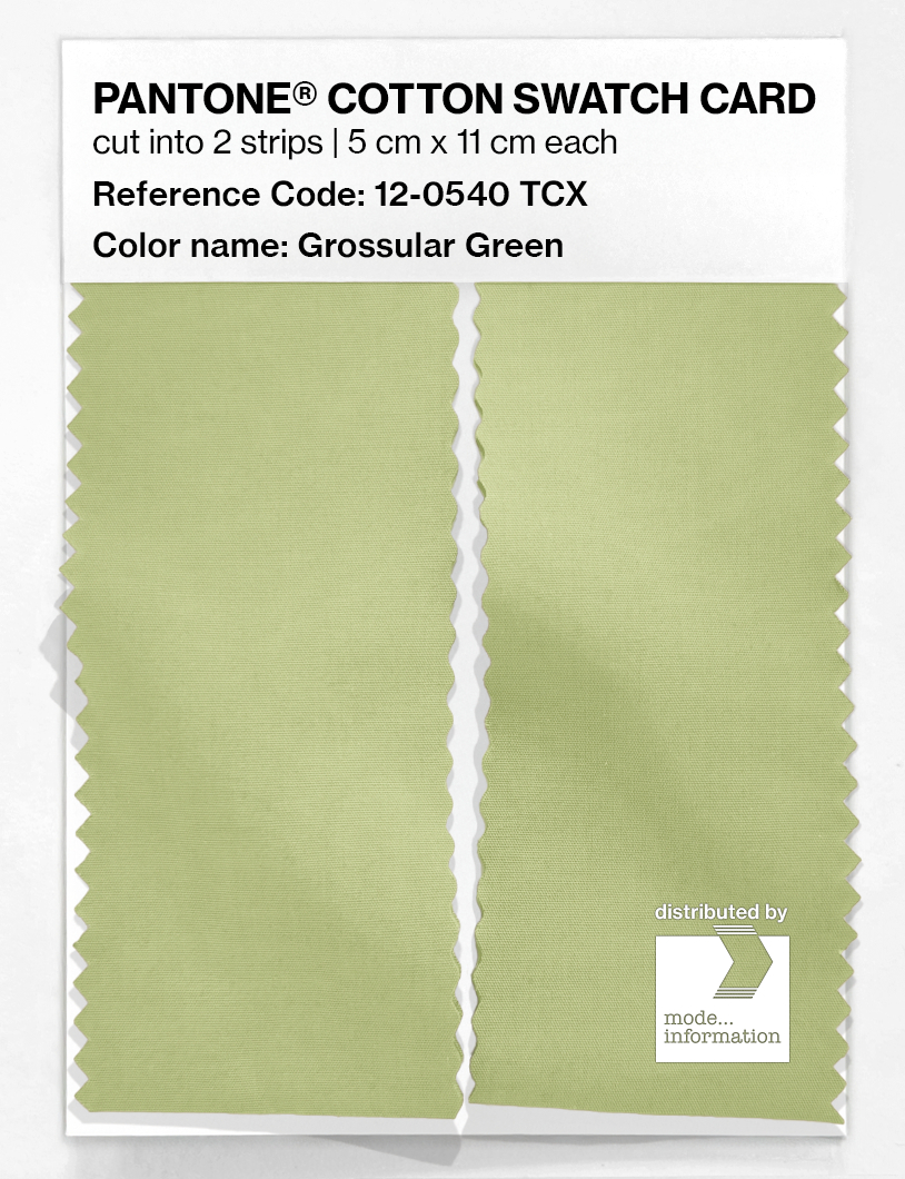 Product image 2 of the product “PANTONE® COTTON SWATCH CARD 12-0540 TCX Grossular Green ”