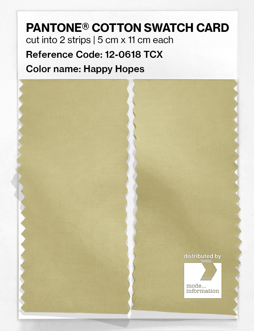 Product image 2 of the product “PANTONE® COTTON SWATCH CARD 12-0618 TCX Happy Hopes ”