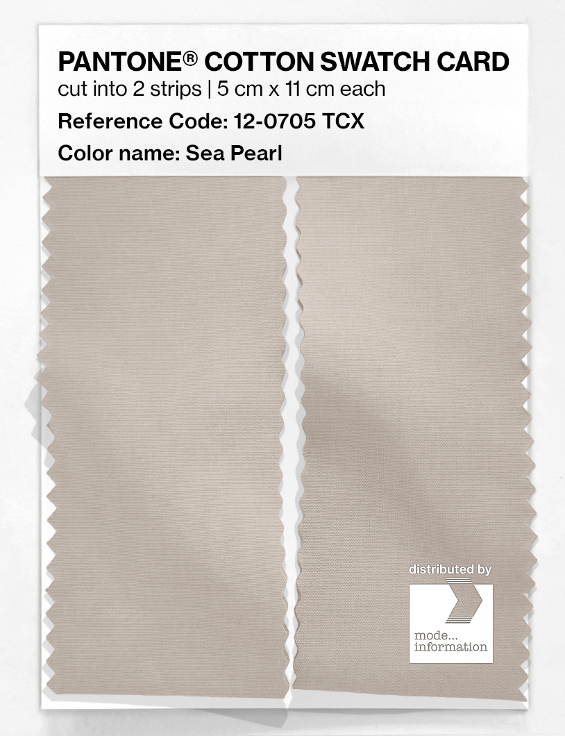 Product image 2 of the product “PANTONE® COTTON SWATCH CARD 12-0705 TCX Sea Pearl ”