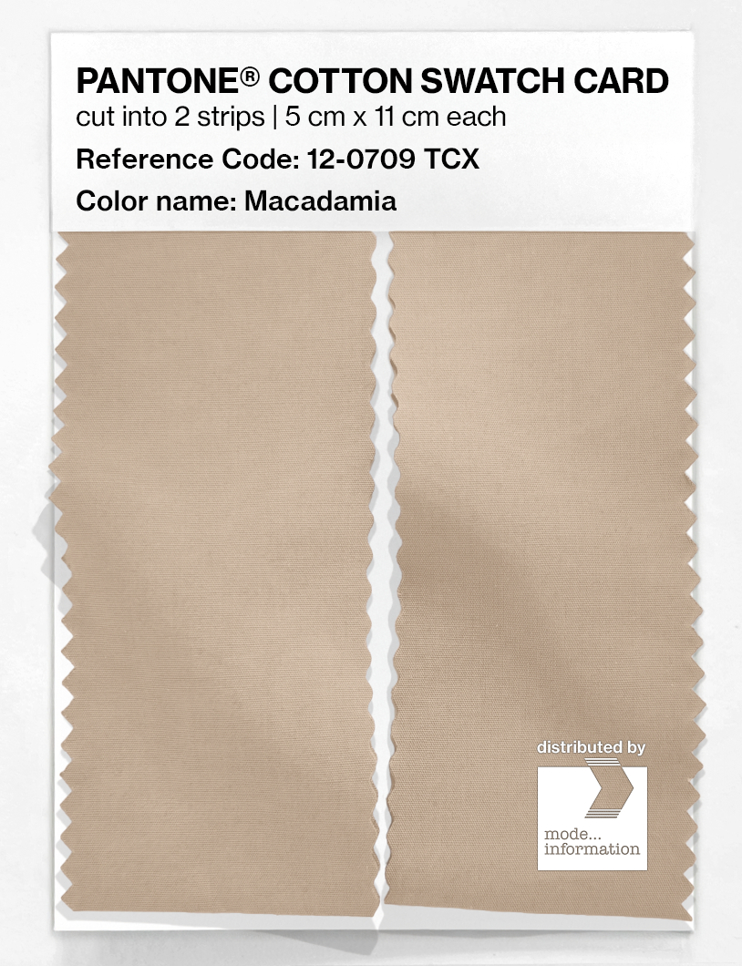 Product image 2 of the product “PANTONE® COTTON SWATCH CARD 12-0709 TCX Macadamia ”