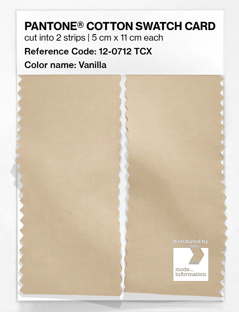 Product image 2 of the product “PANTONE® COTTON SWATCH CARD 12-0712 TCX Vanilla ”