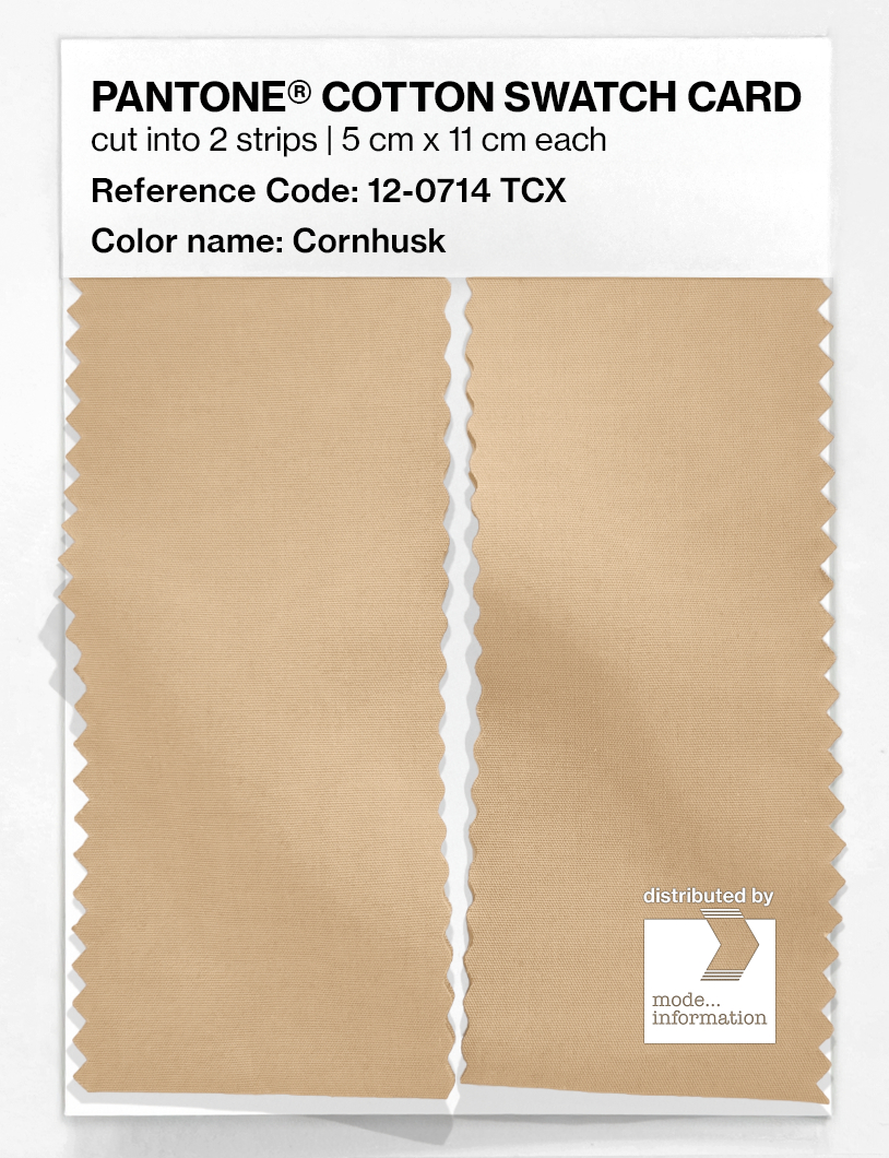 Product image 2 of the product “PANTONE® COTTON SWATCH CARD 12-0714 TCX Cornhusk ”
