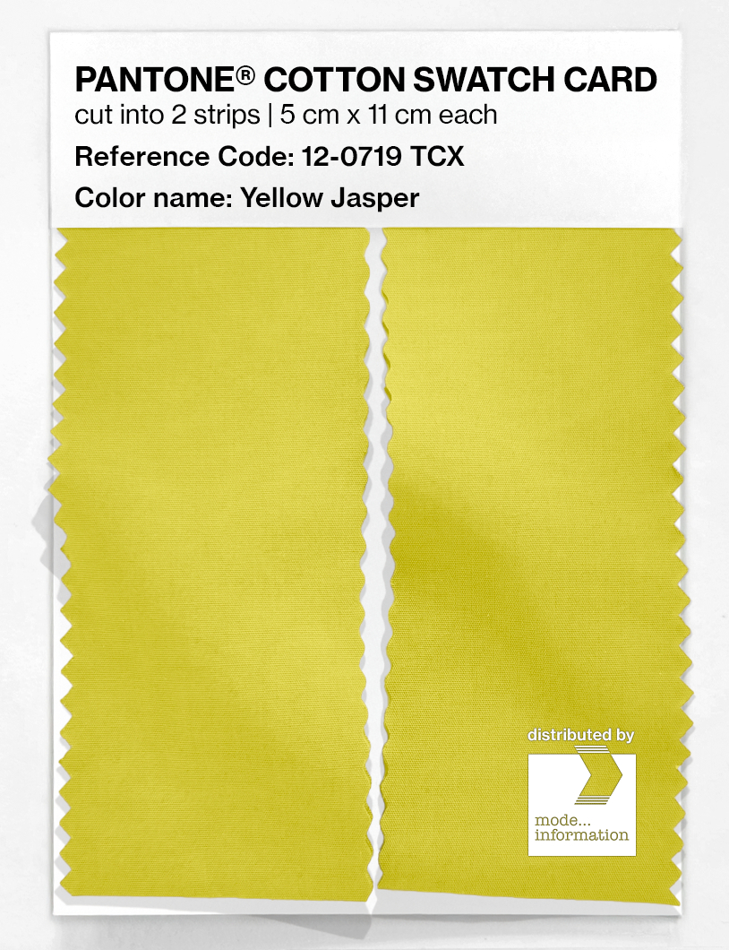 Product image 2 of the product “PANTONE® COTTON SWATCH CARD 12-0719 TCX Yellow Jasper ”