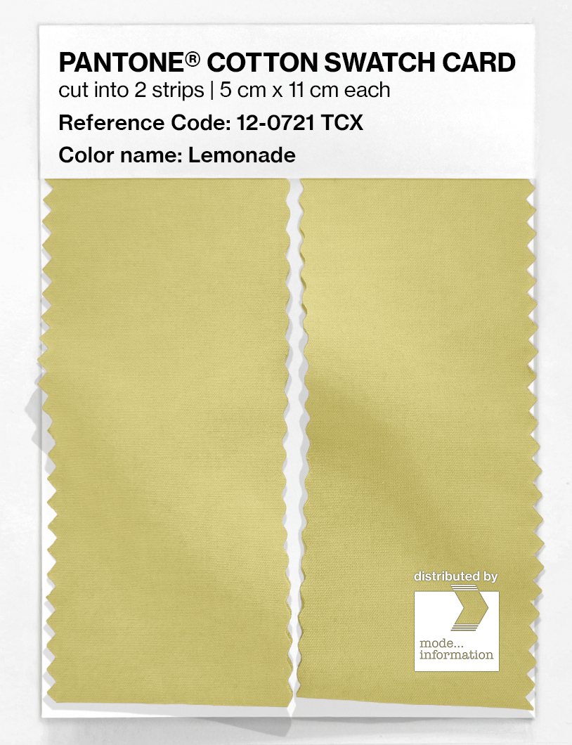 Product image 2 of the product “PANTONE® COTTON SWATCH CARD 12-0721 TCX Lemonade ”