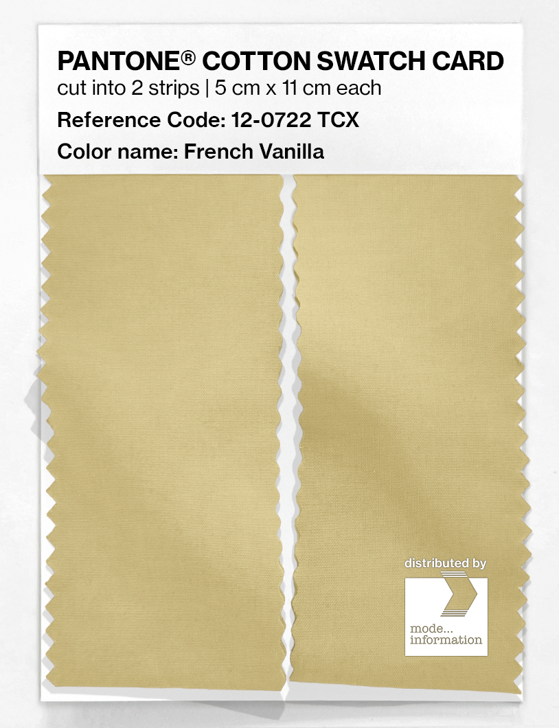 Product image 2 of the product “PANTONE® COTTON SWATCH CARD 12-0722 TCX French Vanilla ”