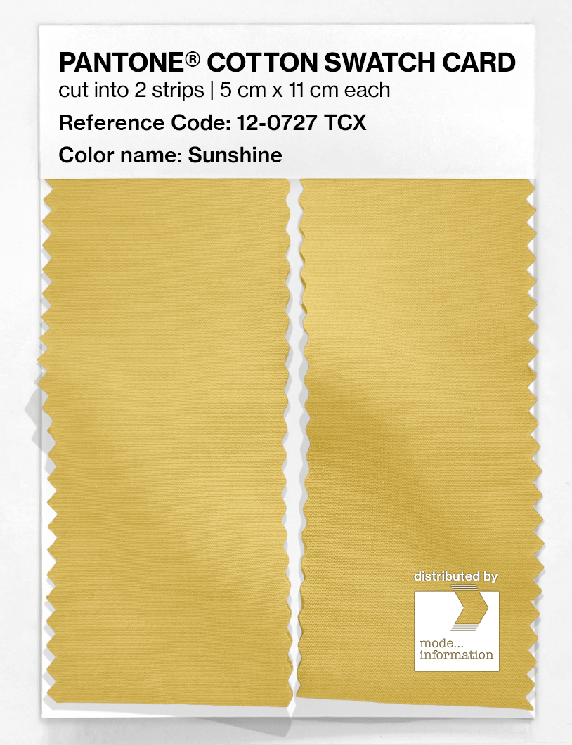 Product image 2 of the product “PANTONE® COTTON SWATCH CARD 12-0727 TCX Sunshine ”