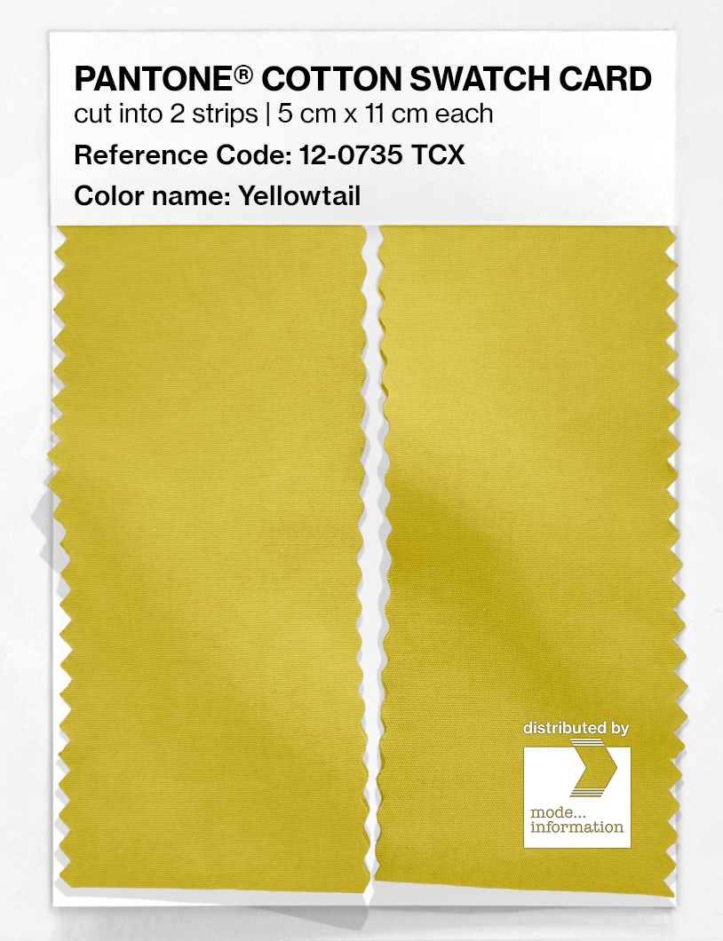 Product image 2 of the product “PANTONE® COTTON SWATCH CARD 12-0735 TCX Yellowtail ”