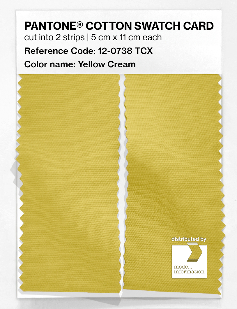 Product image 2 of the product “PANTONE® COTTON SWATCH CARD 12-0738 TCX Yellow Cream ”