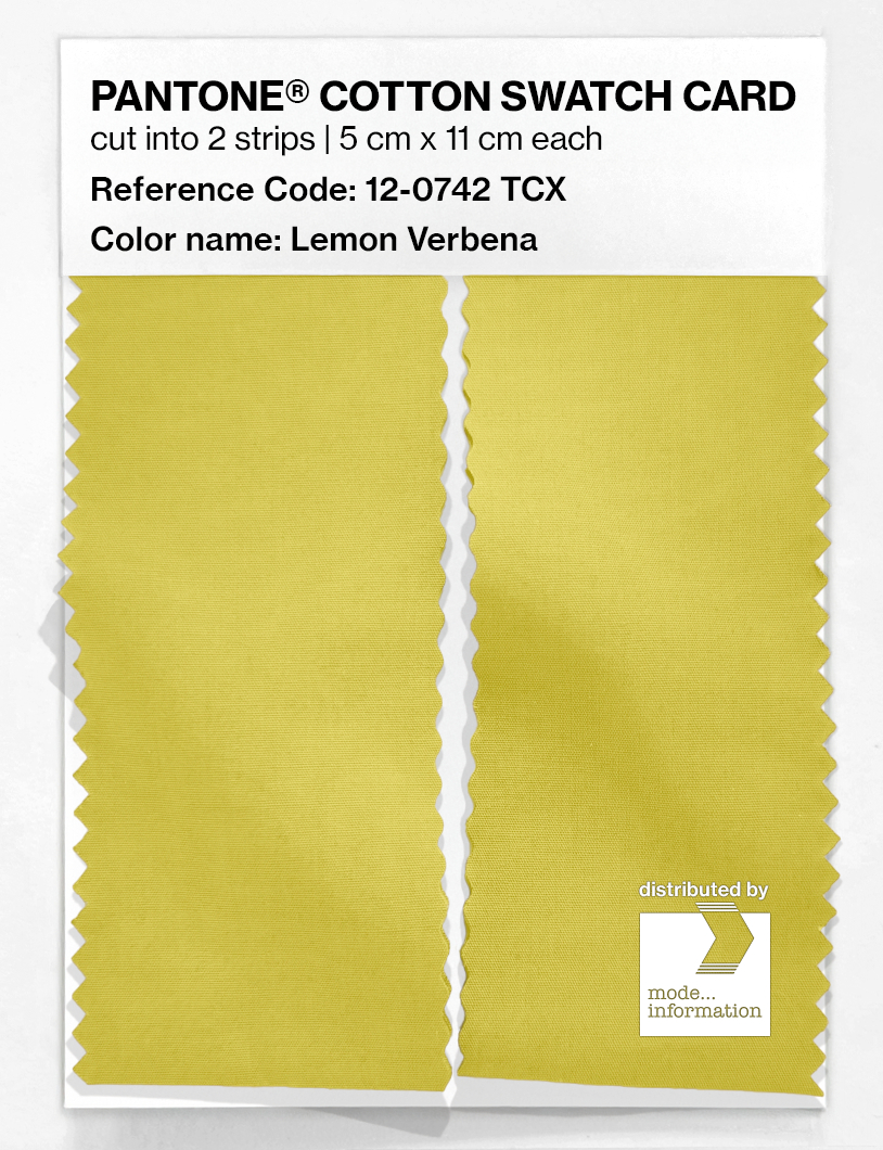 Product image 2 of the product “PANTONE® COTTON SWATCH CARD 12-0742 TCX Lemon Verbena ”