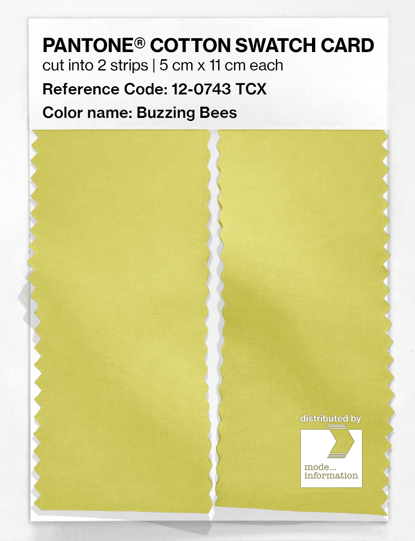 Product image 2 of the product “PANTONE® COTTON SWATCH CARD 12-0743 TCX Buzzing Bees ”
