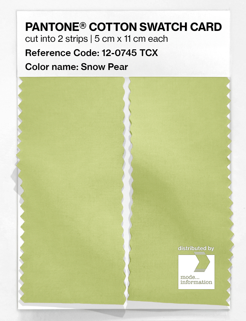 Product image 2 of the product “PANTONE® COTTON SWATCH CARD 12-0745 TCX Snow Pear ”