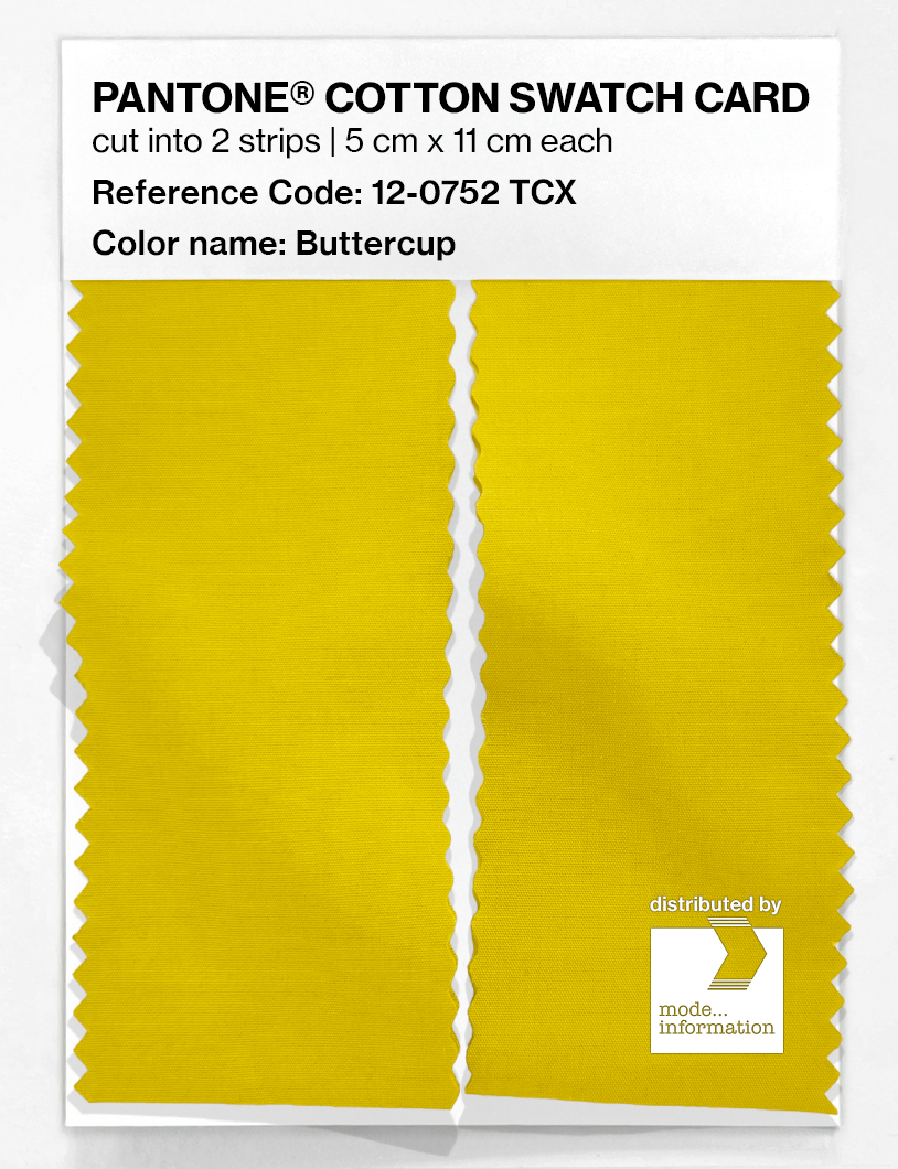 Product image 2 of the product “PANTONE® COTTON SWATCH CARD 12-0752 TCX Buttercup ”
