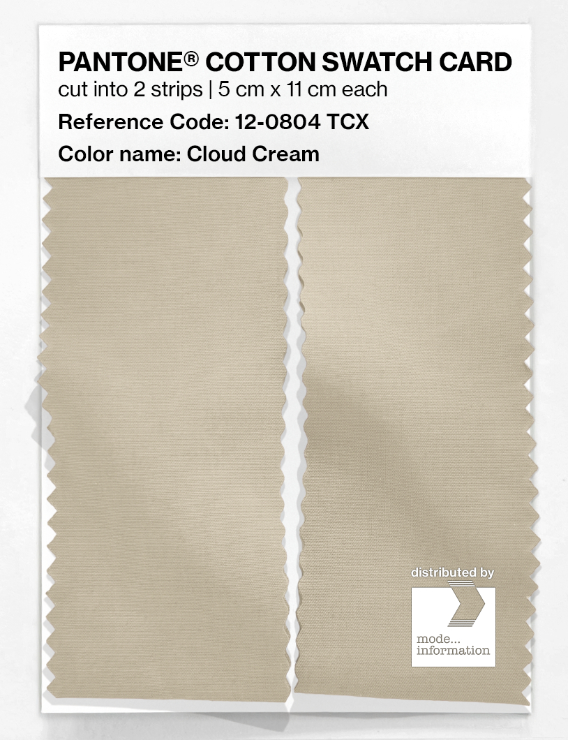 Artikelbild 2 des Artikels “PANTONE® COTTON SWATCH CARD 12-0804 TCX Cloud Cream “