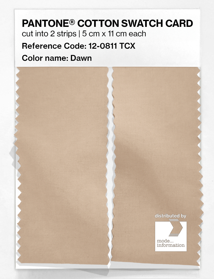 Product image 2 of the product “PANTONE® COTTON SWATCH CARD 12-0811 TCX Dawn ”