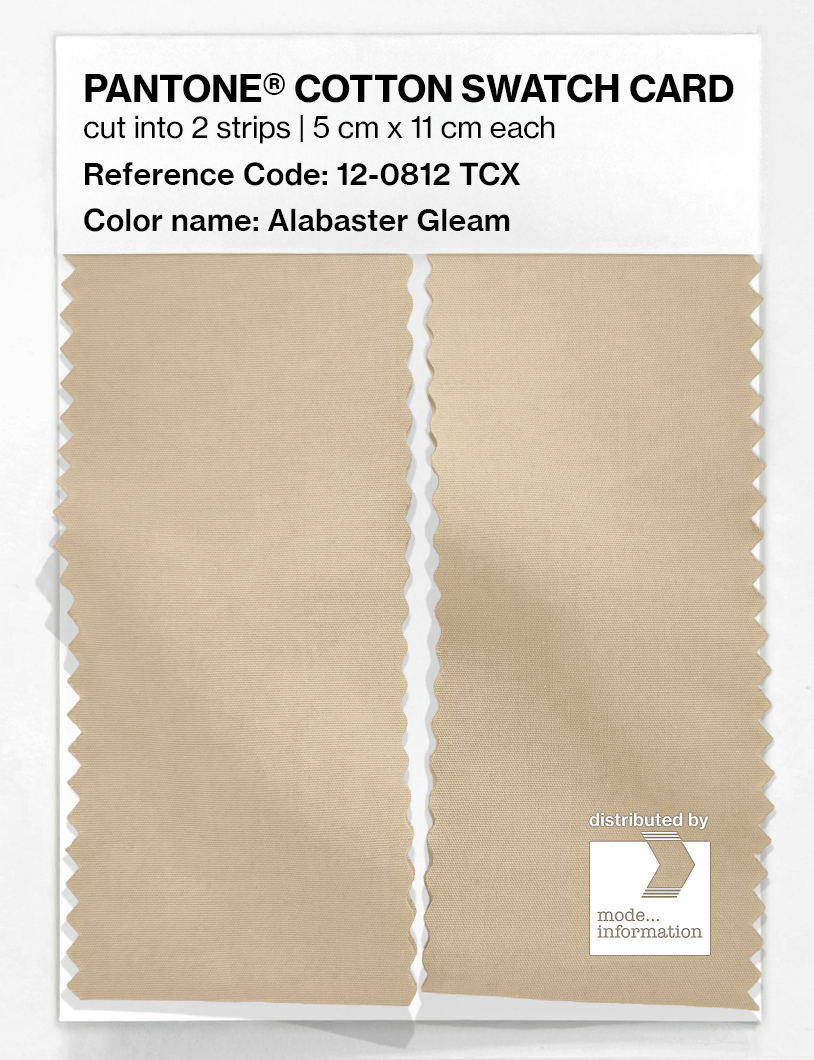 Artikelbild 2 des Artikels “PANTONE® COTTON SWATCH CARD 12-0812 TCX Alabaster Gleam “