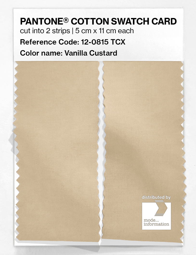 Product image 2 of the product “PANTONE® COTTON SWATCH CARD 12-0815 TCX Vanilla Custard ”