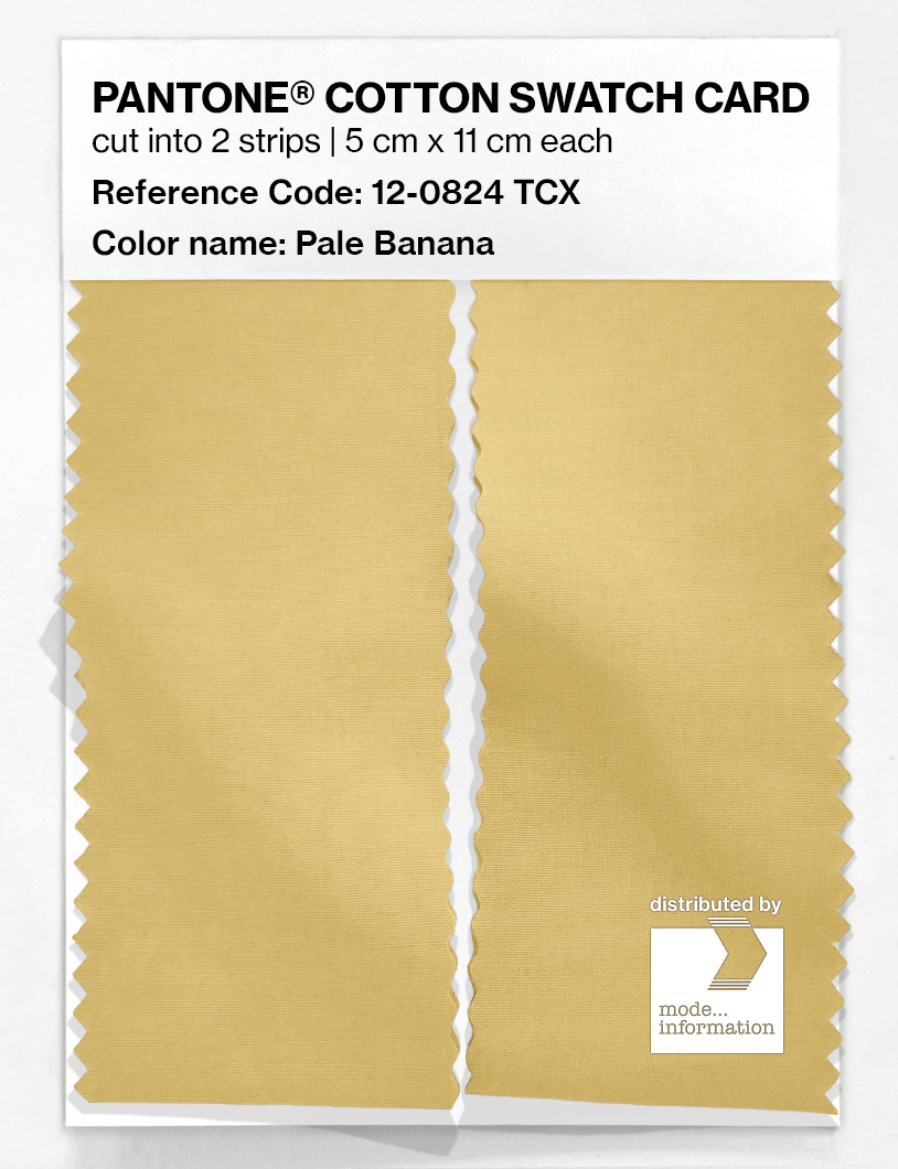 Product image 2 of the product “PANTONE® COTTON SWATCH CARD 12-0824 TCX Pale Banana ”