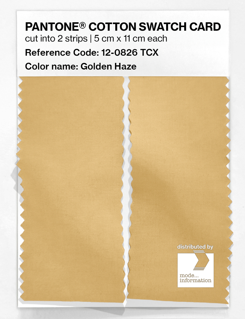 Artikelbild 2 des Artikels “PANTONE® COTTON SWATCH CARD 12-0826 TCX Golden Haze “